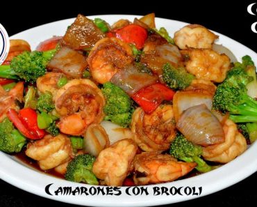 Receta de Camarones con BRÓCOLI